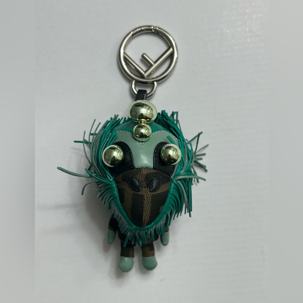 FENDI Studs Zucca Logo Monster Space Monkey Bag Charm
